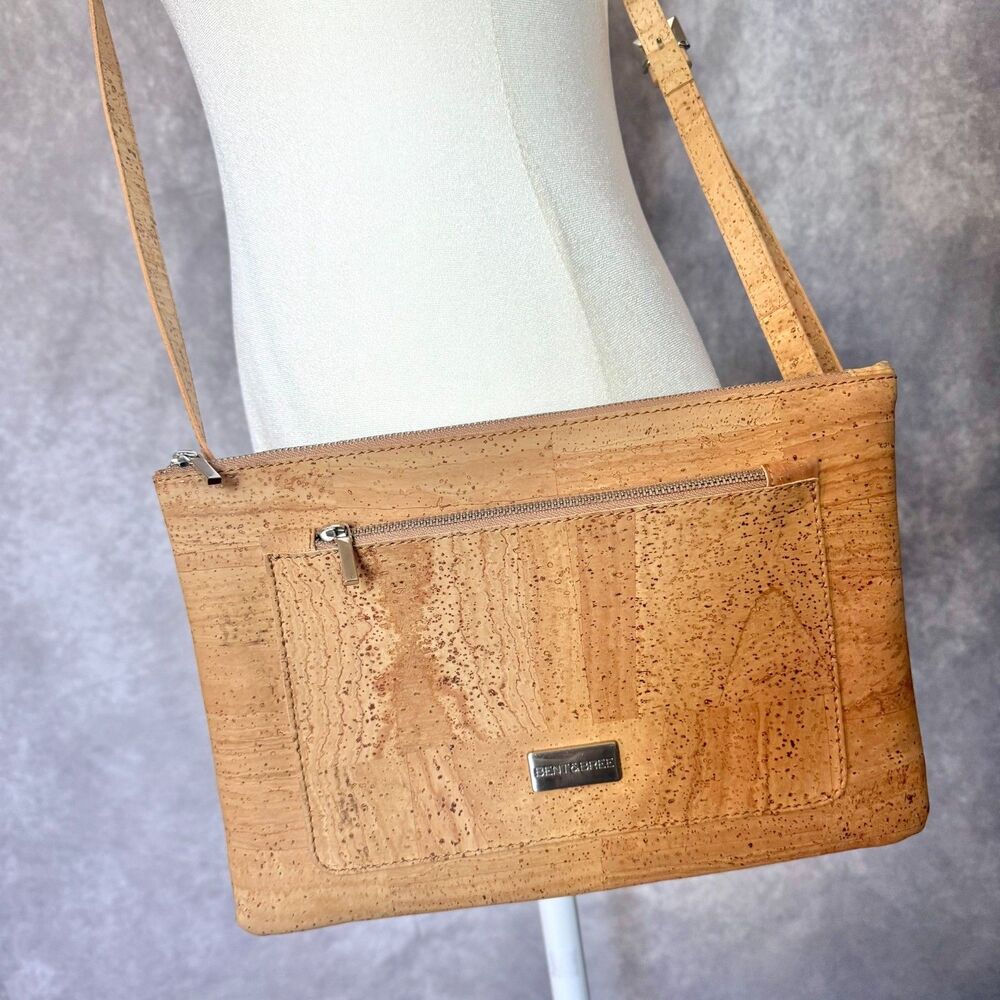 BENT & BREE Iris crossbody bag purse natural cork sustainable vegan lightweight